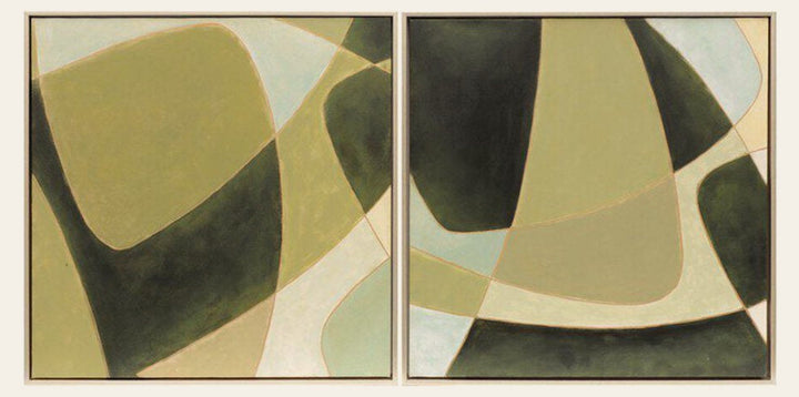 Abstract Oil Painting in Gold/Black - abstract canvas wall art by Sagebrook Home - Whats New Furniture Portland OR