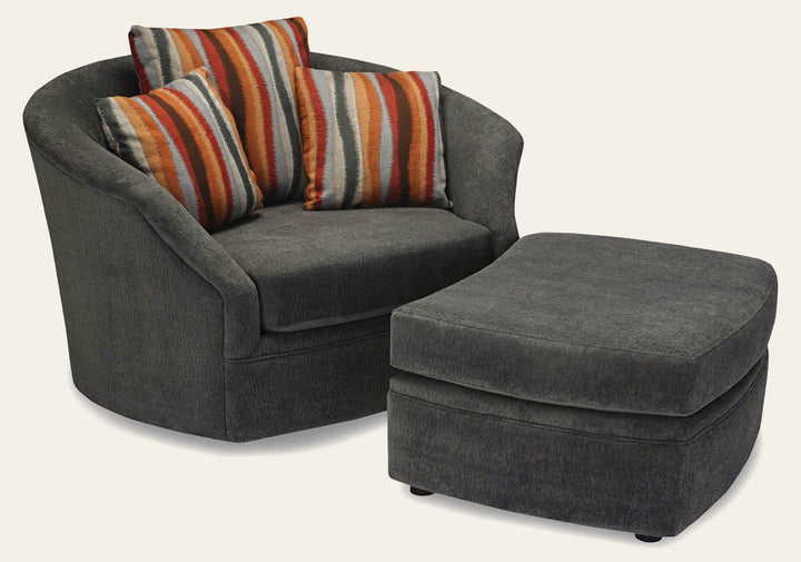 Whirl Custom Swivel Chair & Ottoman - Whats New Furniture - Portland, Oregon