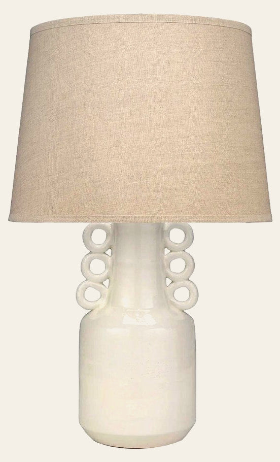 Circus Table Lamp in White Ceramic - ceramic table lamp - Whats New Furniture Portland OR