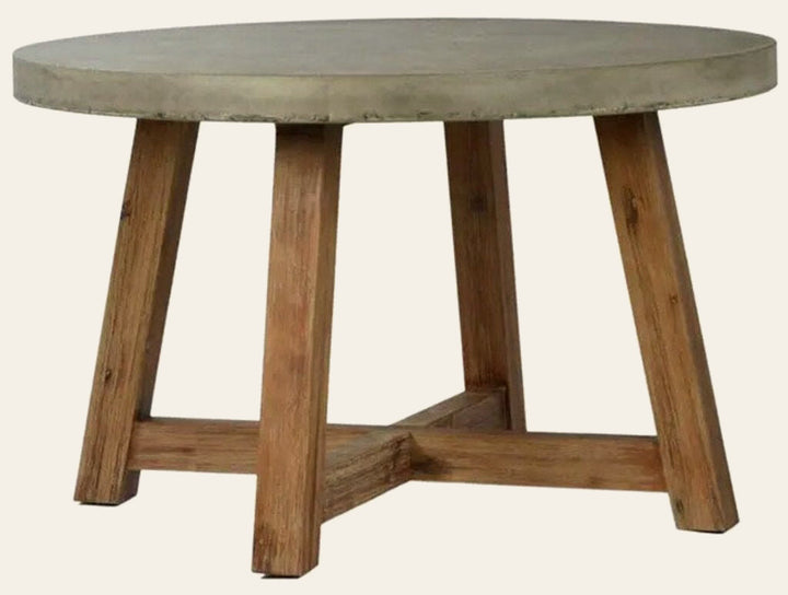 Welch Cement Outdoor Dining Table in Cement - cement outdoor dining table by Dovetail - Whats New Furniture Portland OR