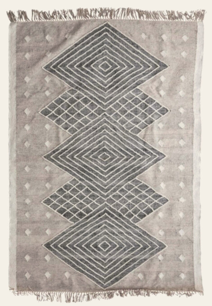 Obsidian Kilim Rug w/ Fringe - What's New Furniture Portland Oregon
