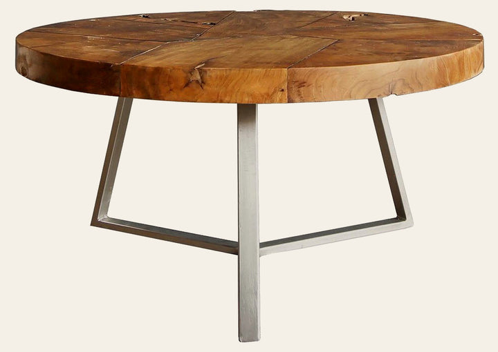 Leon Coffee Table in Reclaimed Teak - round coffee table by NPD - Whats New Furniture Portland OR