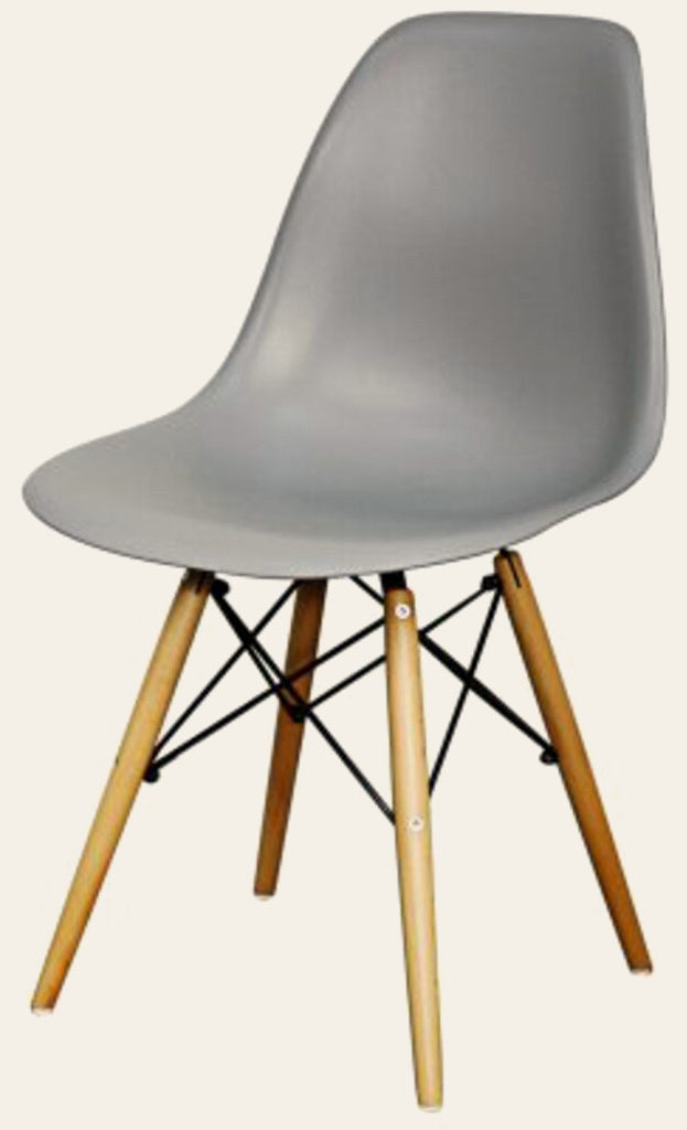 Allen Molded Dining Chair in Grey and Maple - molded dining chair by NPD - Whats New Furniture Portland OR