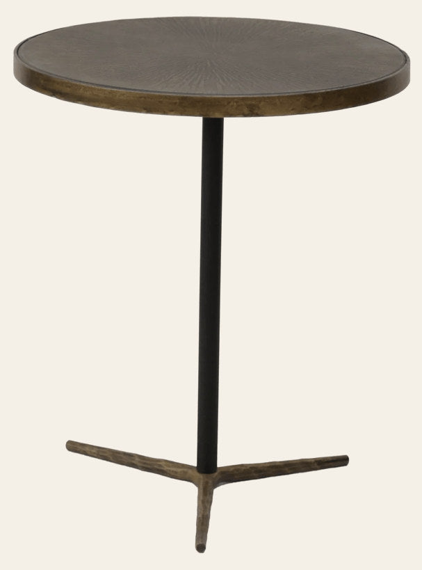 Stellar Side Table in Brass - round side table by LH Imports - Whats New Furniture Portland OR