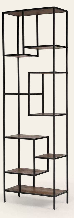 Helena Bookcase in Black - open shelf bookcase by Four Hands - Whats New Furniture Portland OR