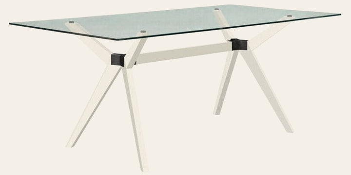 Rainier Coffee Table in white and glass - glass-top coffee table by Unique Furniture - Whats New Furniture Portland OR