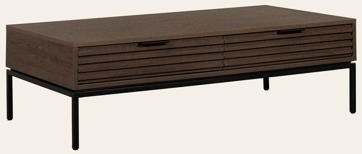 Bisana Coffee Table in Brown - two-drawer coffee table by Unique Furniture - Whats New Furniture Portland OR