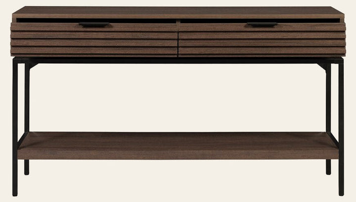 Bisana Console Table in Brown - two drawer console table by Unique Furniture - Whats New Furniture Portland OR