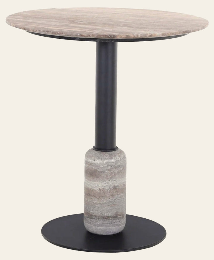 Piper Restaurant Bistro Table in White Black - restaurant bistro table by LH Imports - Whats New Furniture Portland OR
