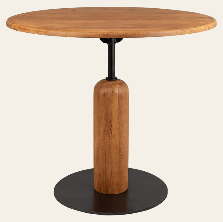 Bullet Bistro Table in Reclaimed Teak & Iron - reclaimed teak bistro table by LH Imports - Whats New Furniture Portland OR