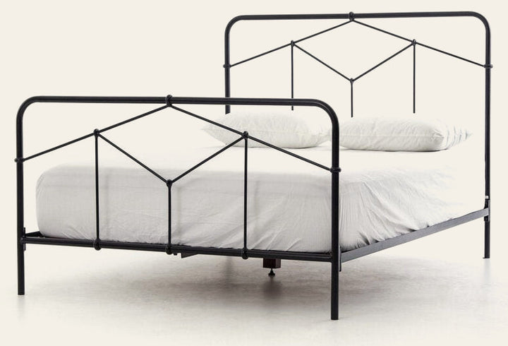 Casey King Bed in black - black metal king bed by Four Hands - Whats New Furniture Portland OR