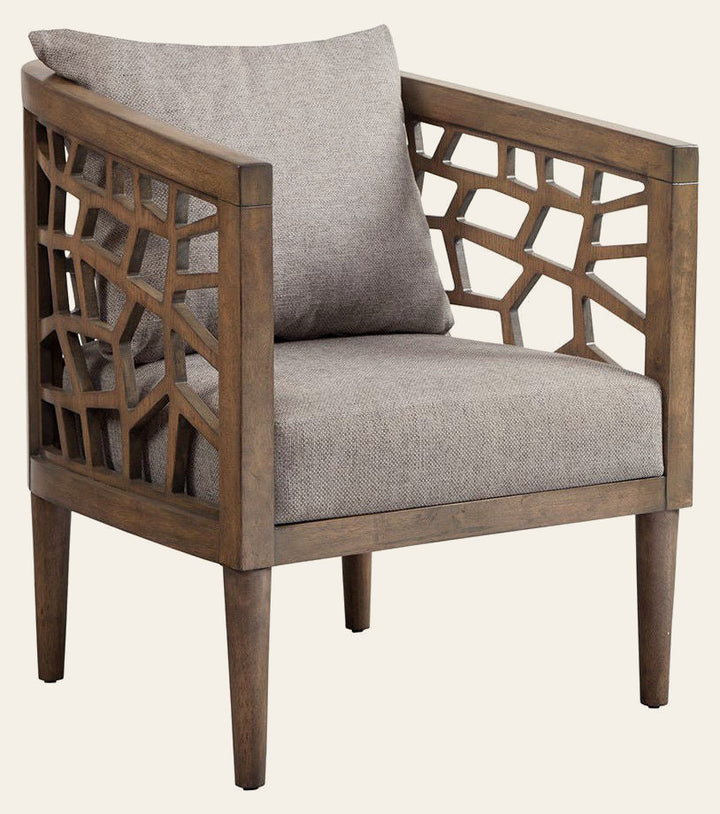 Crackle Accent Chair in light grey - textured accent chair by Olliix - Whats New Furniture Portland OR