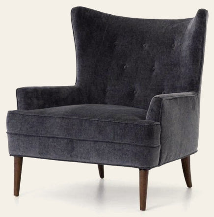 Clermont Chair in Charcoal - charcoal wingback chair by Four Hands - Whats New Furniture Portland OR
