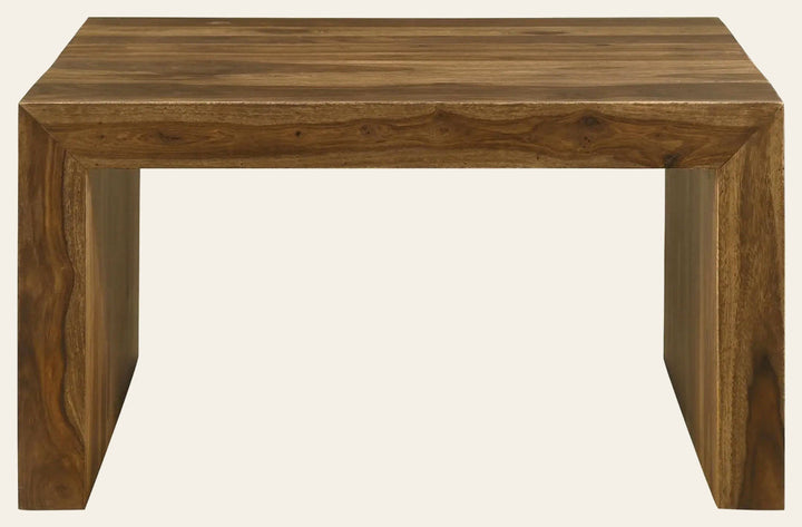 Odilia Solid Wood Coffee Table in Brown - solid wood coffee table by Coaster - Whats New Furniture Portland OR