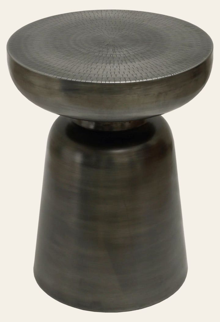 Arthur Accent Table in Antique Zinc - iron accent table by Moe's - Whats New Furniture Portland OR