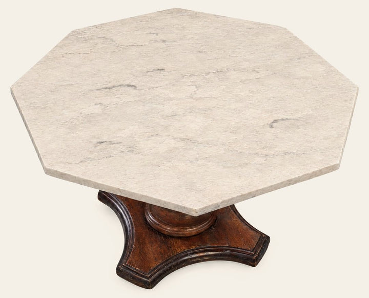 Vintage Italian end table in Marble - styled studio, one of a pair - Whats New Furniture Portland OR
