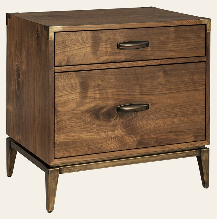 Adler Two Drawer Nightstand in Natural Walnut - Whats New Furniture - Portland, Oregon