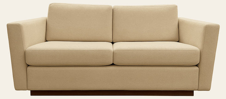 Vintage Wool Loveseat w/Wood Base - Whats New Furniture - Portland, Oregon