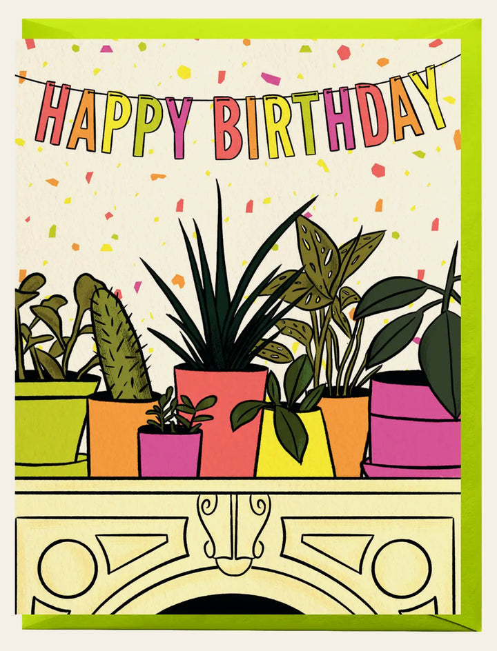 House Plant Birthday Card front view - Whats New Furniture Portland OR