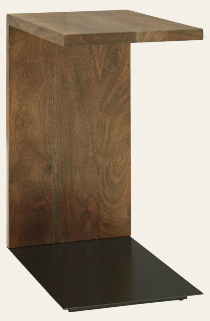 Wimshaw Accent Table in brown - C-shaped accent table by Ashley - Whats New Furniture Portland OR