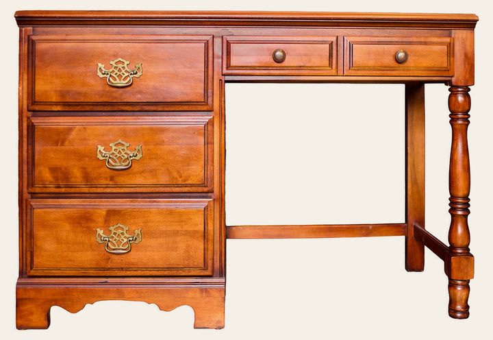 Vintage Four Drawer Desk - Whats New Furniture - Portland, Oregon