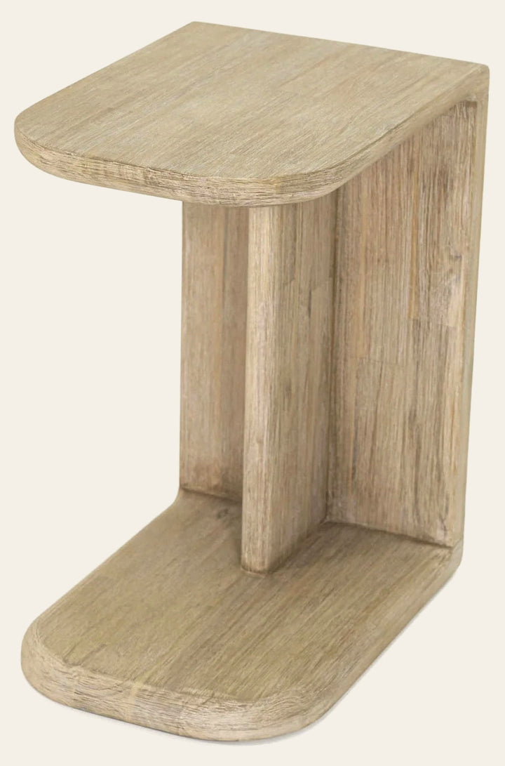 Haru C-Side Table in Natural Acacia - natural acacia C-side table by LH Imports - Whats New Furniture Portland OR