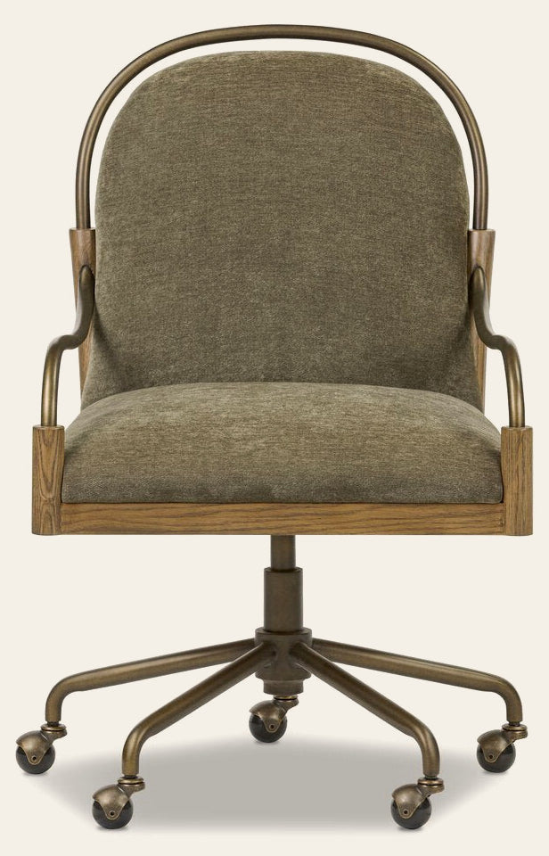Demi Desk Chair in Malmo Olive - swivel desk chair by Amber Lewis x Four Hands - Whats New Furniture Portland OR