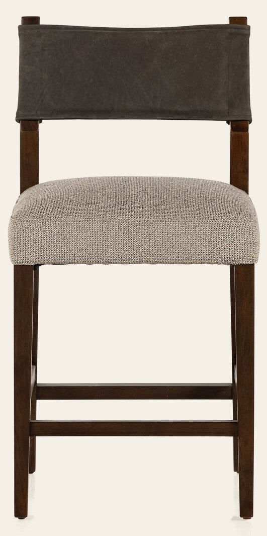 Ferris Counter Stool in Nubuck Charcoal - counter-height stool by Four Hands - Whats New Furniture Portland OR