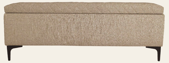 Reece Storage Bench in Tan - tufted storage bench by LH Imports - Whats New Furniture Portland OR