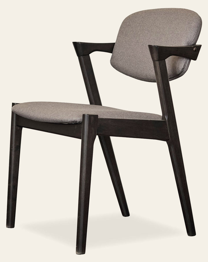 Malone Dining Chairs in Black, three-quarter angle - Whats New Furniture