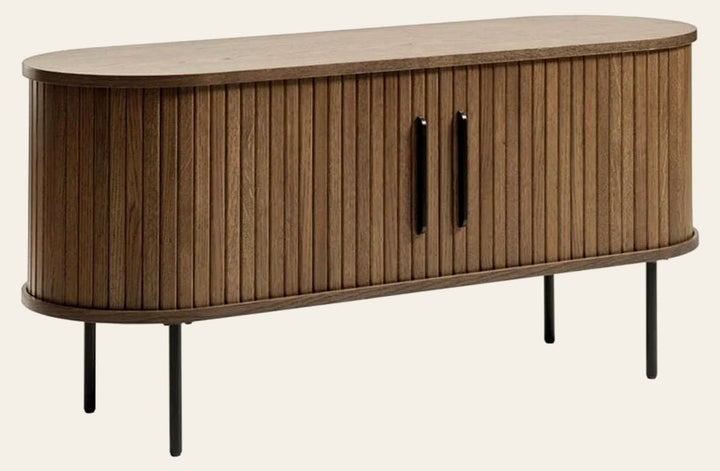 Nola Low Media Console in Smoked Oak - low media console by Unique Furniture - Whats New Furniture Portland OR