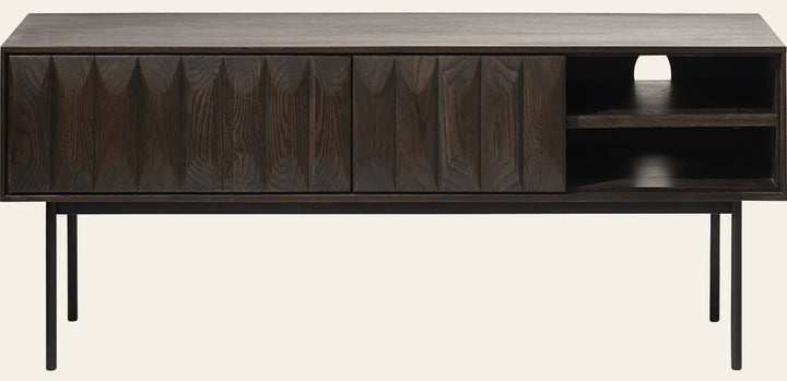 Latina Low Media Console in Dark Brown - low media console by Unique Furniture - Whats New Furniture Portland OR