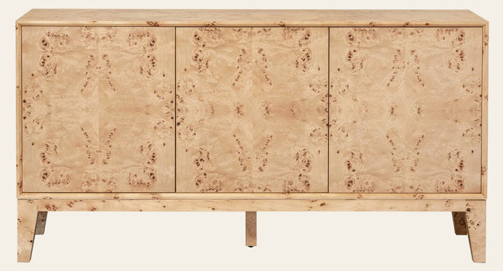 Mappa 3 Door Sideboard in Light Burl - studio - LH Imports - Whats New Furniture Portland OR
