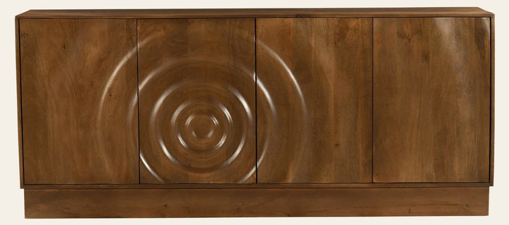 Caracol Sideboard in Smooth Brown - spiral carved sideboard by LH Imports - Whats New Furniture Portland OR