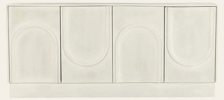 Tempo Sideboard in White Wash - arched door sideboard by LH Imports - Whats New Furniture Portland OR