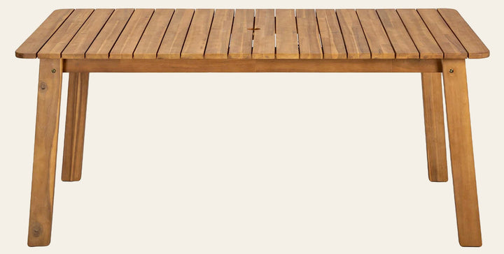 Riviera Outdoor Dining Table in Light Teak - acacia outdoor dining table by LH Imports - Whats New Furniture Portland OR
