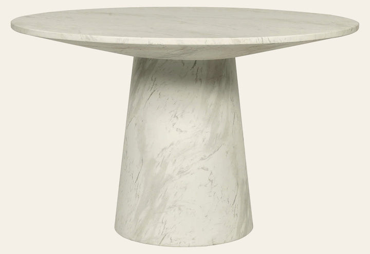 Dream Dining Table in Blanco - round concrete dining table by LH Imports - Whats New Furniture Portland OR