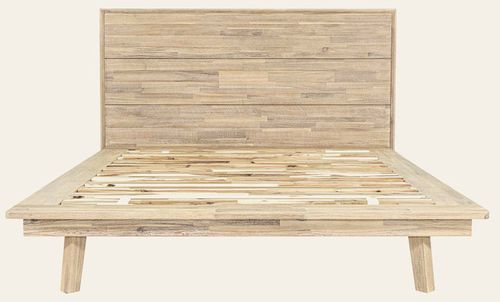 Gia Queen Bed Frame in Light Driftwood - queen platform bed frame by LH Imports - Whats New Furniture Portland OR