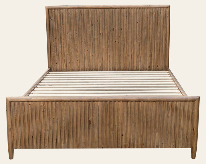 Britanica Queen Bed Frame in Brown - queen bed frame by LH Imports - Whats New Furniture Portland OR