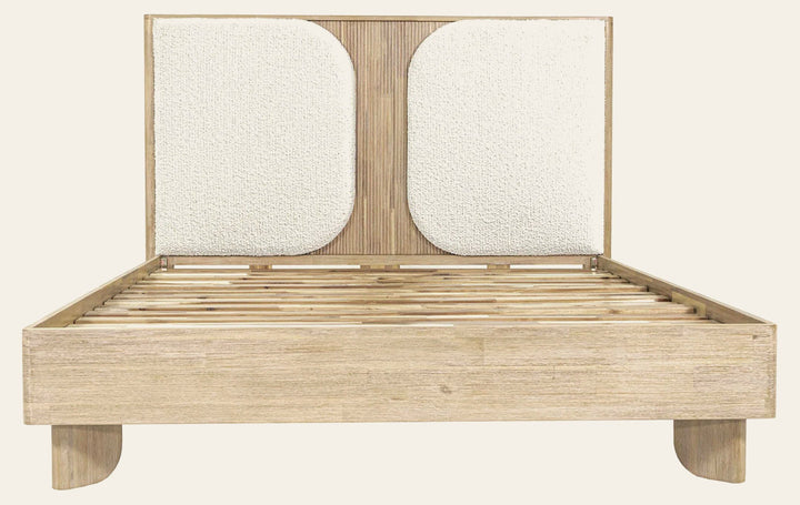 Haru King Bed Frame in Sand Wash - king upholstered panel bed by LH Imports - Whats New Furniture Portland OR