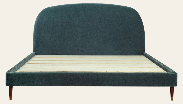Moxie King Bed Frame in Dust Blue - king upholstered platform bed by LH Imports - Whats New Furniture Portland OR