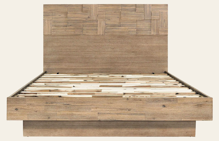 Atlantis Queen Bed Frame in Light Brushed Taupe - queen bed frame by LH Imports - Whats New Furniture Portland OR