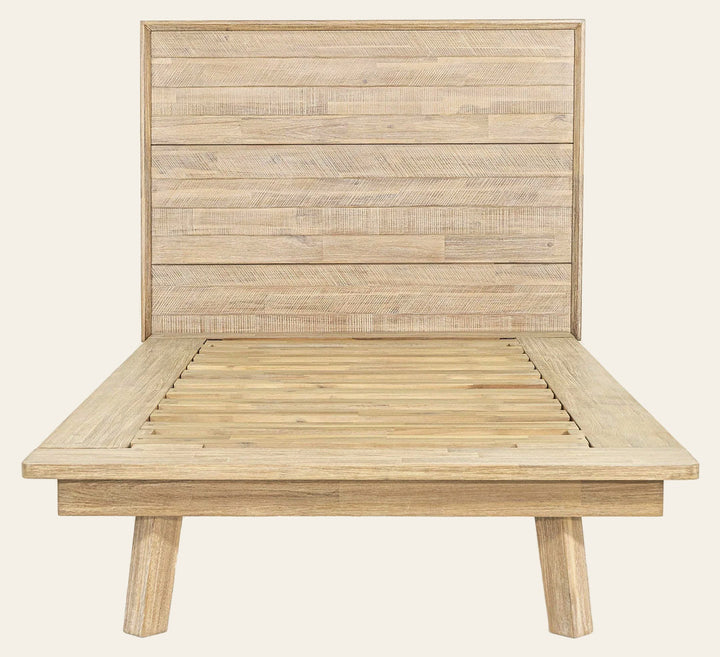 Gia Single Bed Frame in Light Driftwood - single platform bed frame by LH Imports - Whats New Furniture Portland OR