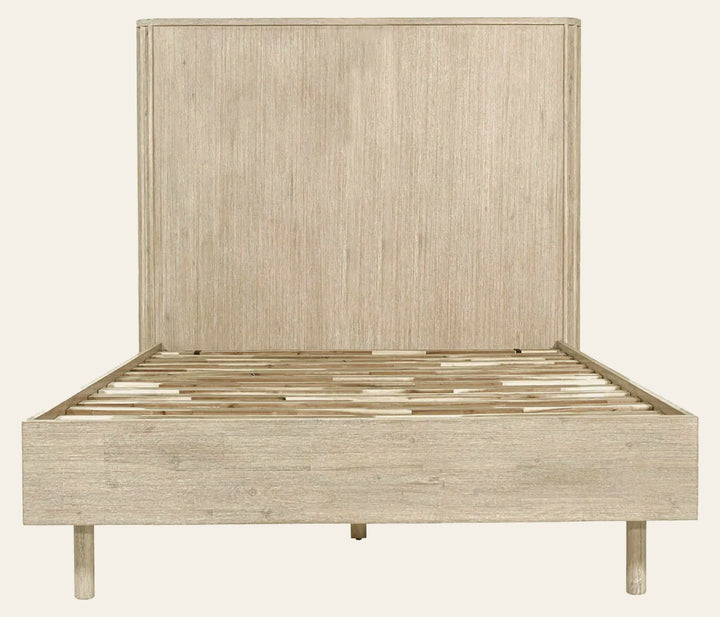 Oasis Single Bed Frame in Natural White Washed - single acacia bed frame by LH Imports - Whats New Furniture Portland OR
