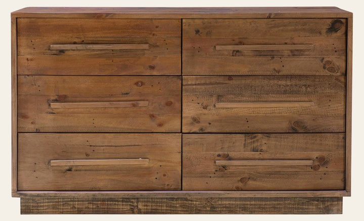 Nevada 6 Drawer Dresser in Dark Driftwood - six drawer dresser by LH Imports - Whats New Furniture Portland OR