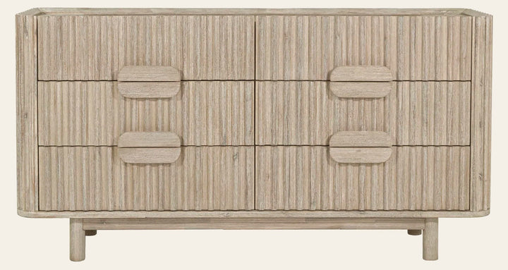 Oasis 6 Drawer Dresser in Natural White Washed - six drawer dresser by LH Imports - Whats New Furniture Portland OR