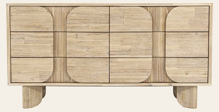 Haru 6 Drawer Dresser in Sand Wash - six drawer dresser by LH Imports - Whats New Furniture Portland OR