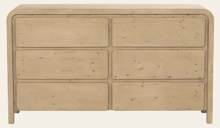 Opera 6 Drawer Dresser in Brown - reclaimed pine dresser by LH Imports - Whats New Furniture Portland OR