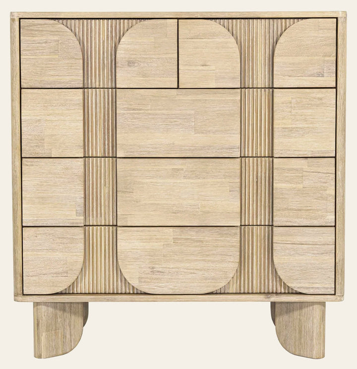 Haru 5 Drawer Chest in Sand Wash - five drawer chest by LH Imports - Whats New Furniture Portland OR