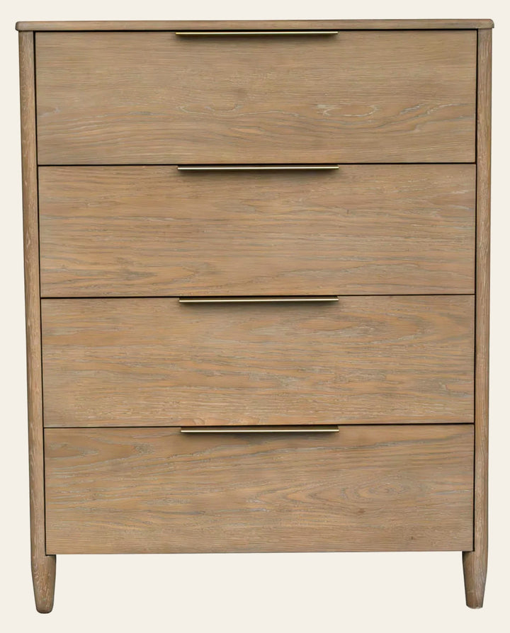 Kamelia 4 Drawer Chest in Sand Oak - oak drawer chest by LH Imports - Whats New Furniture Portland OR